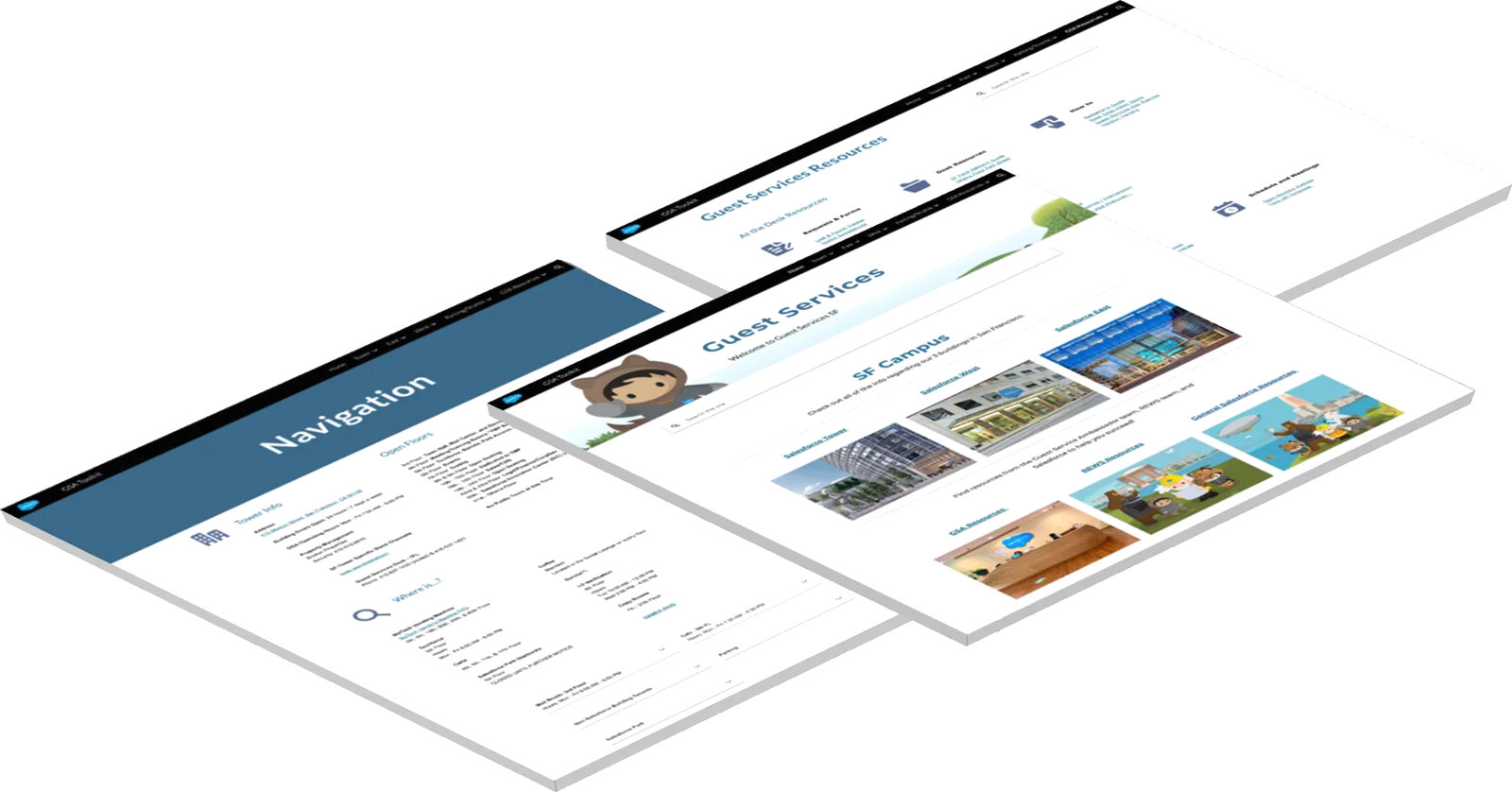 GSA Toolkit pages fanned out in an isometric composition